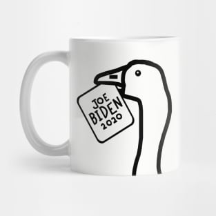 Portrait of a Goose with Stolen Joe Biden Sign Outline Mug